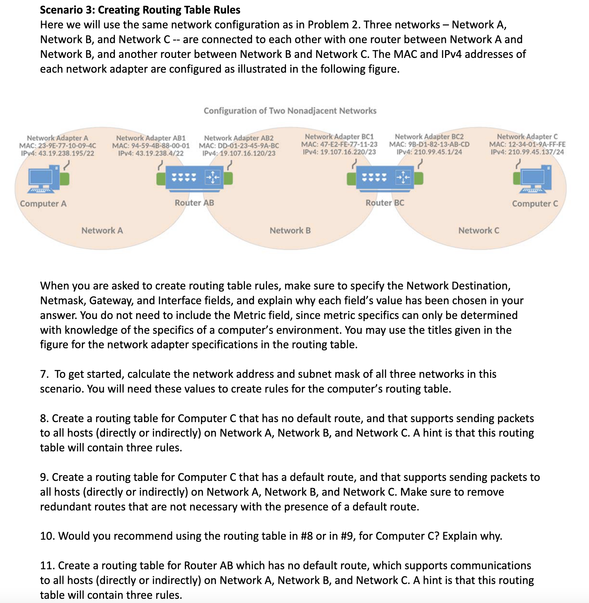 Configuration of Two Nonadjacent Networks When