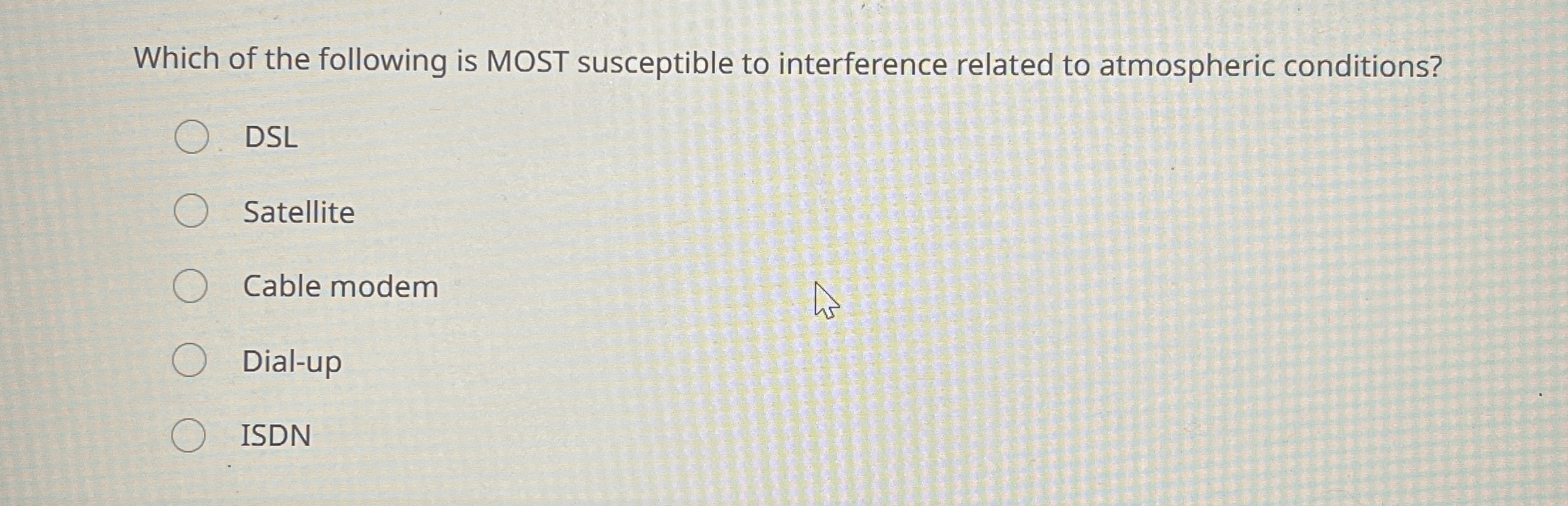 Which of the following is MOST susceptible to