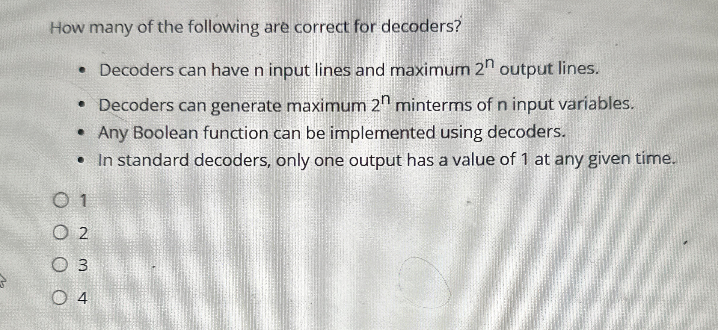 How many of the following are correct for