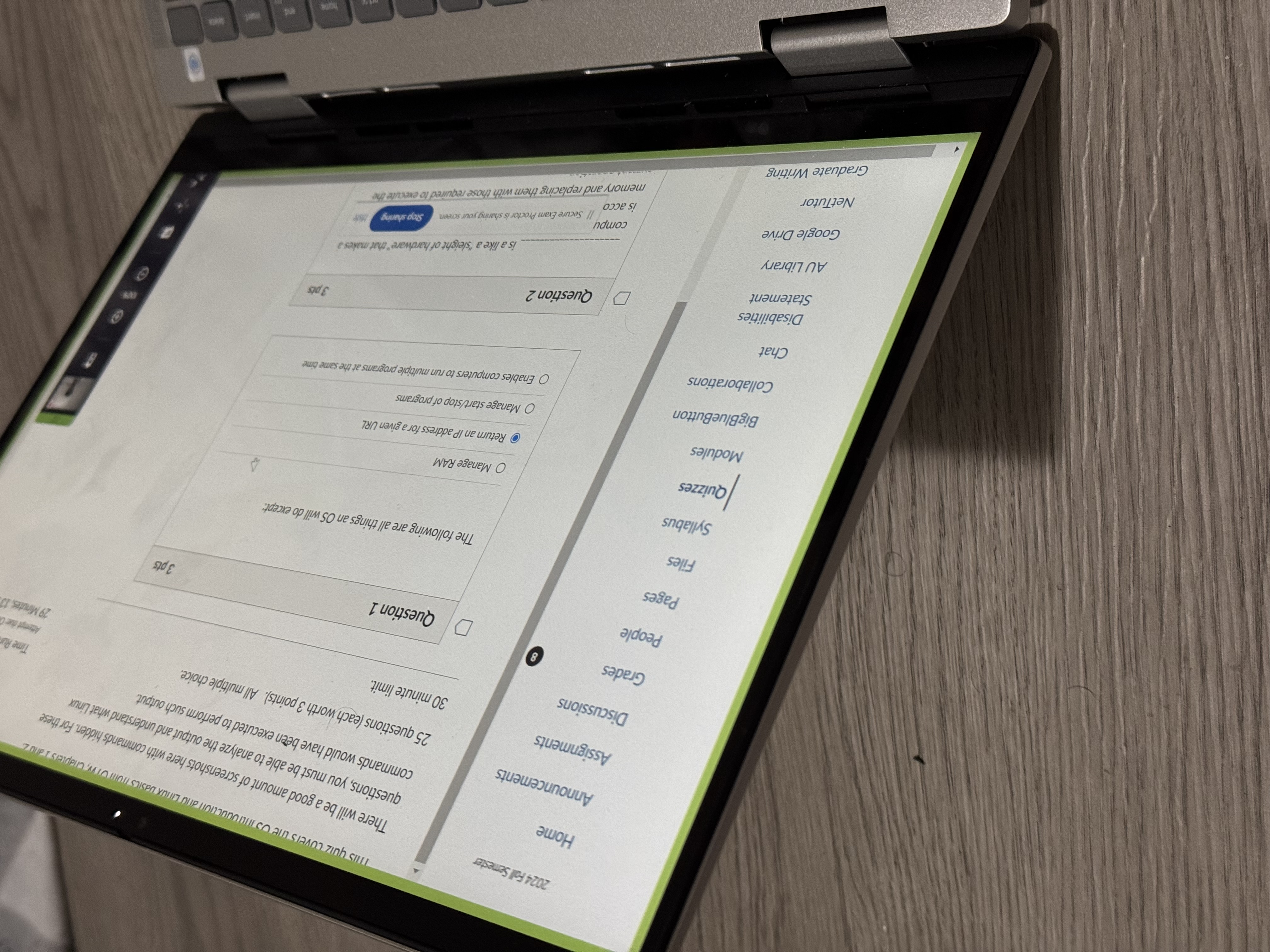 The following are all things an OS will do