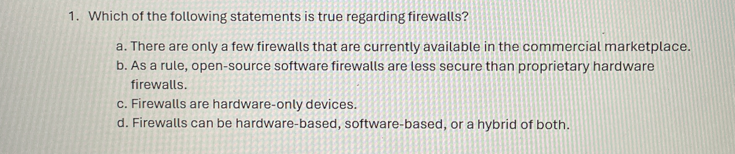 Which of the following statements is true