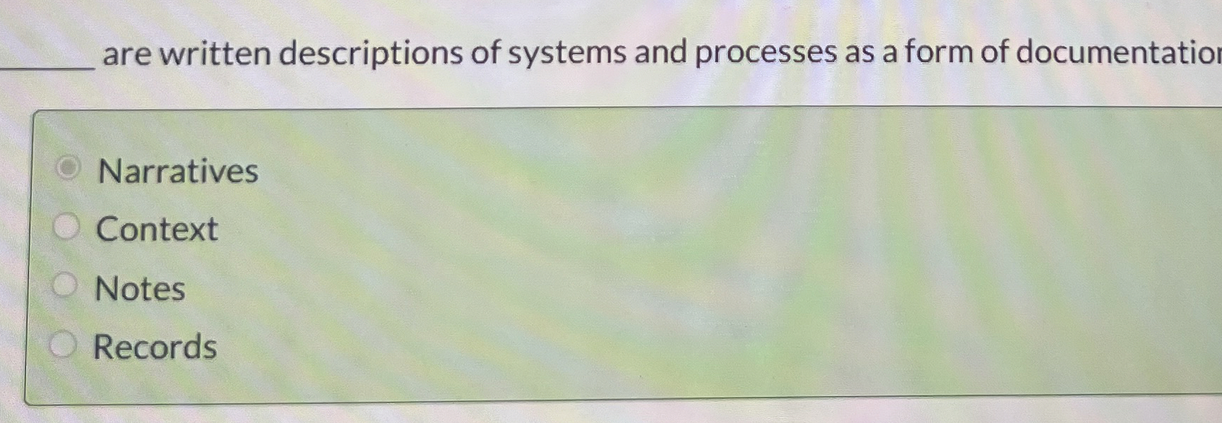 are written descriptions of systems and processes