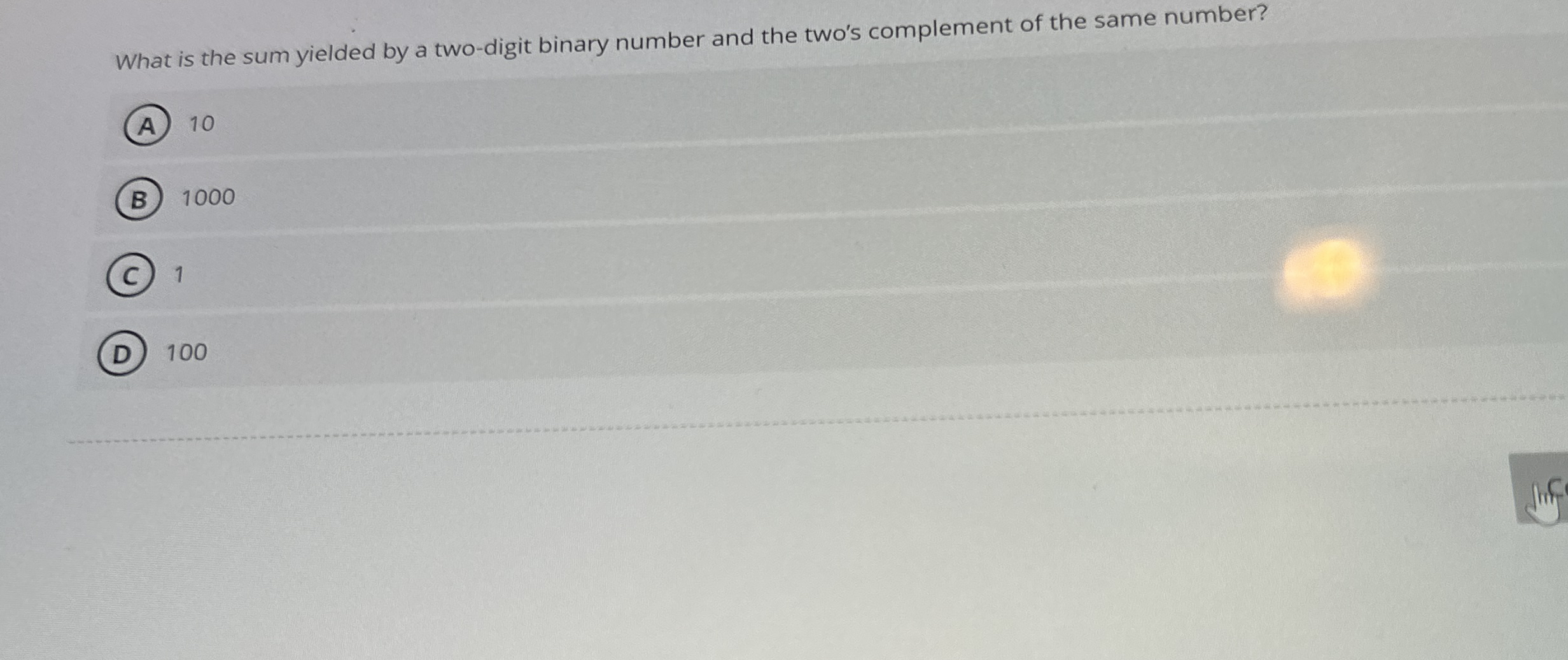 What is the sum yielded by a two - digit binary