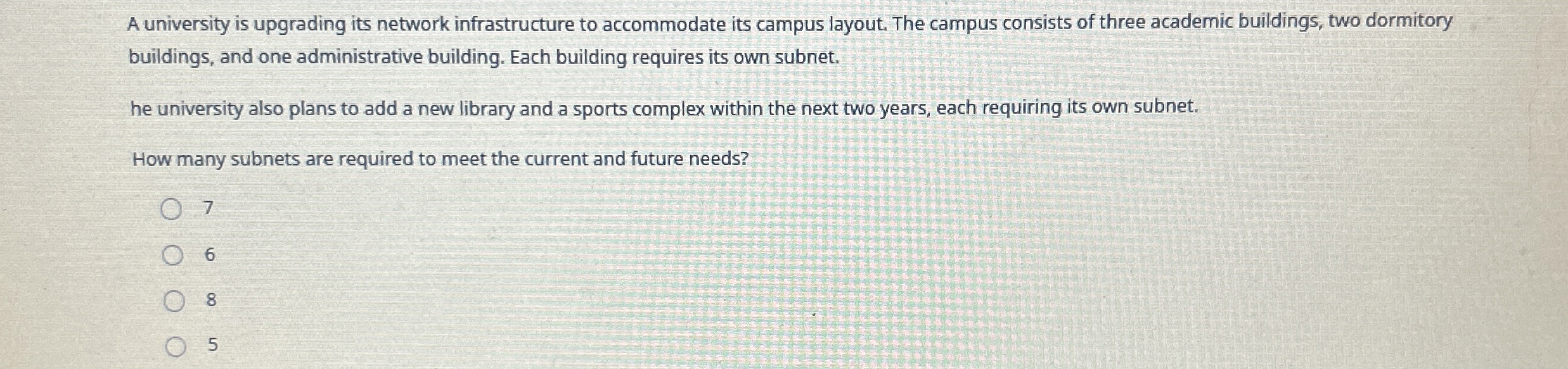 A university is upgrading its network