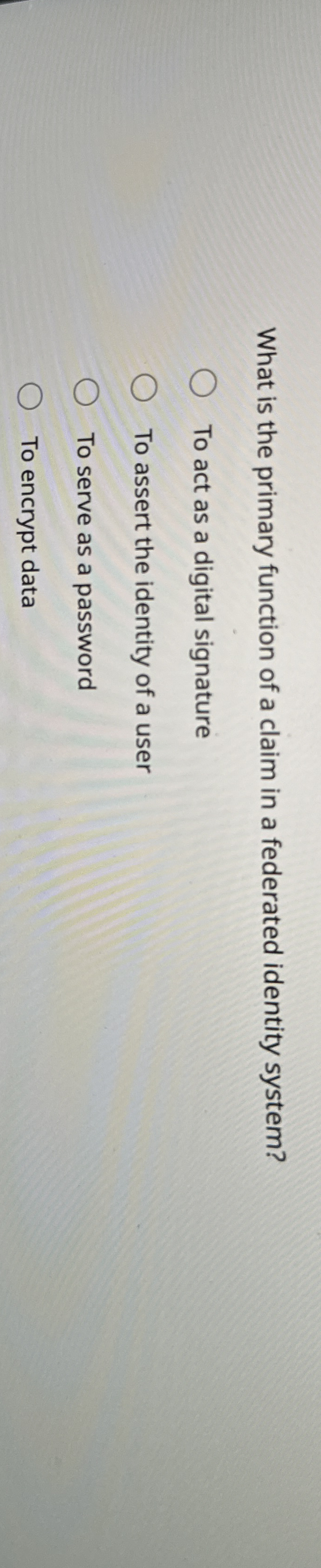 What is the primary function of a claim in a