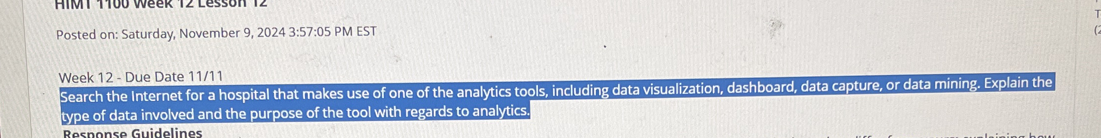 Search the Internet for a hospital that makes use