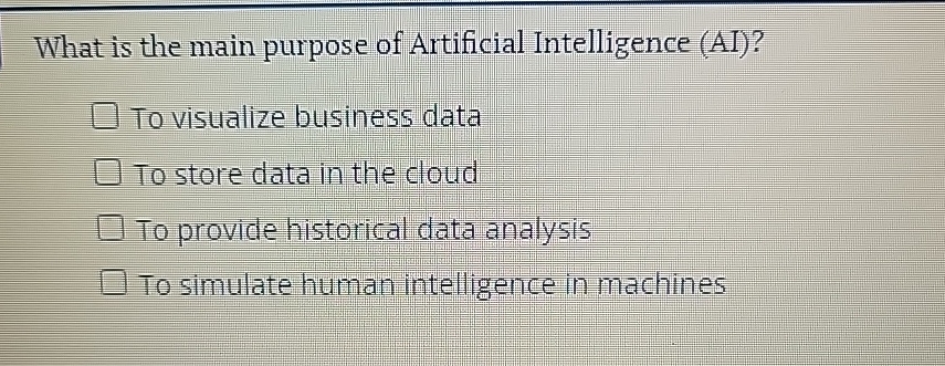 What is the main purpose of Artificial