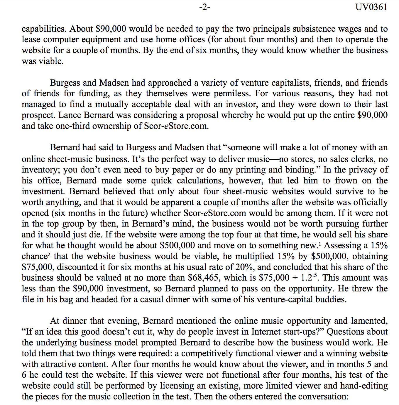 Exhibit 1 SCOR-eSTORE.COM SCOR-eSTORE Timeline