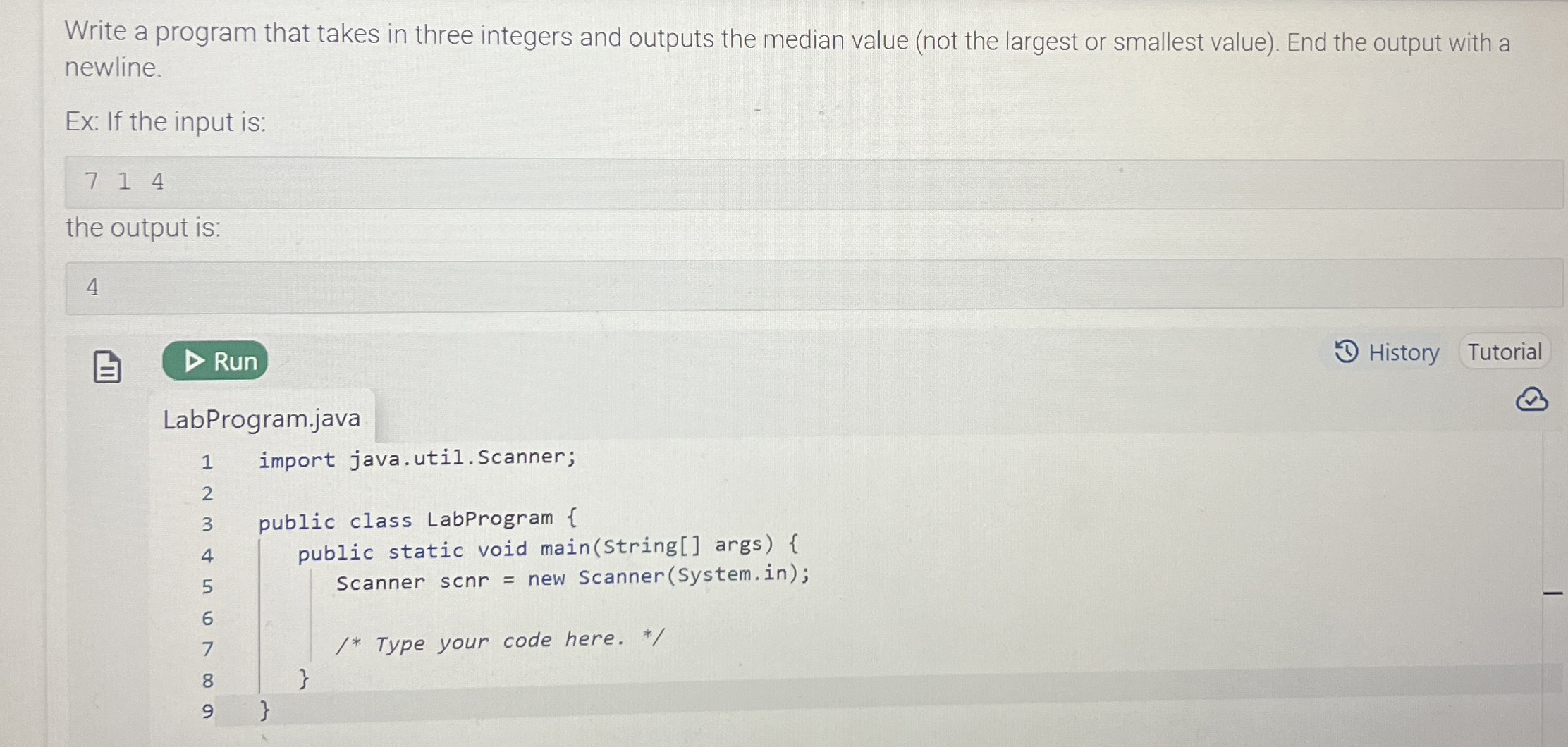 Write a program that takes in three integers and