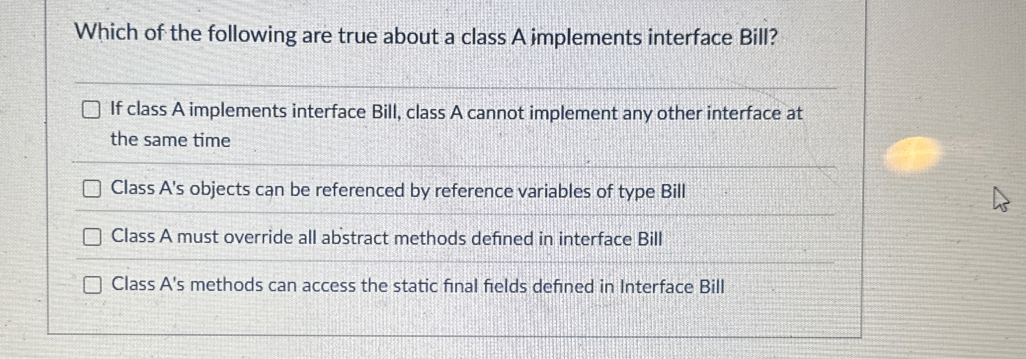 Which of the following are true about a class A