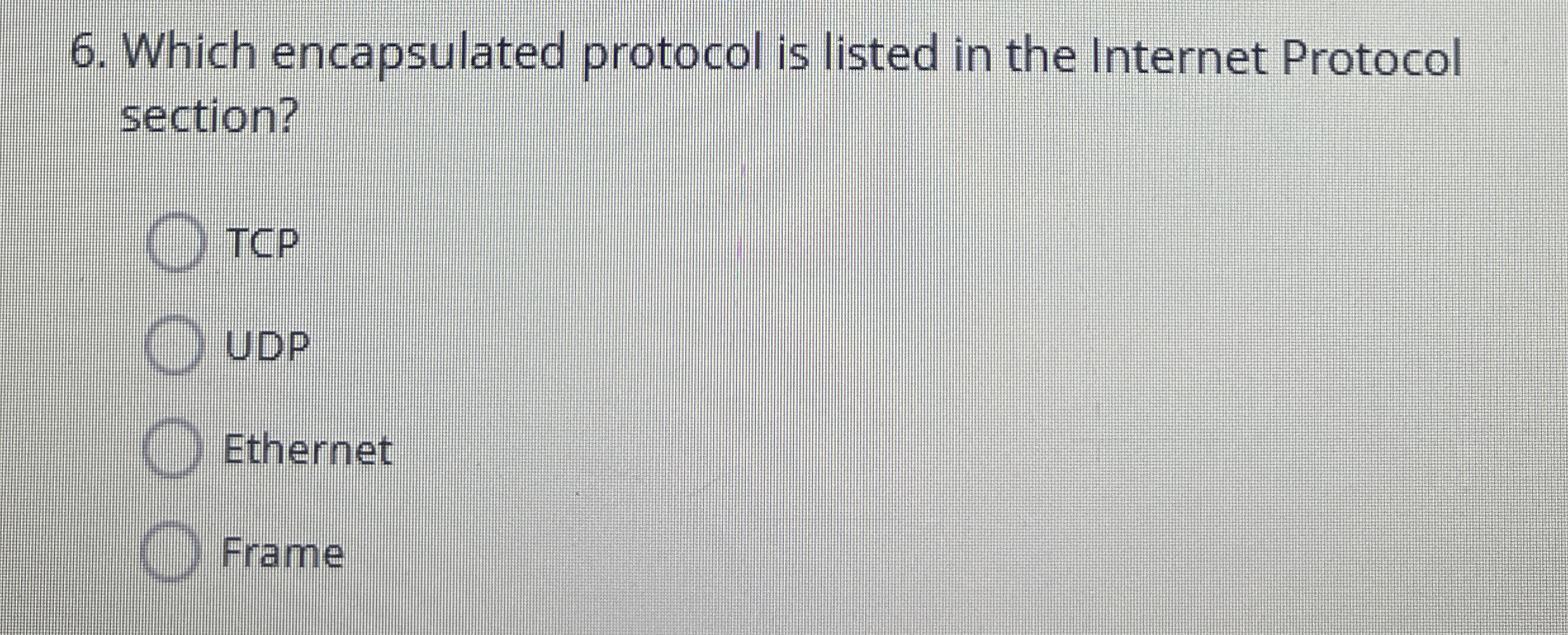 Which encapsulated protocol is listed in the