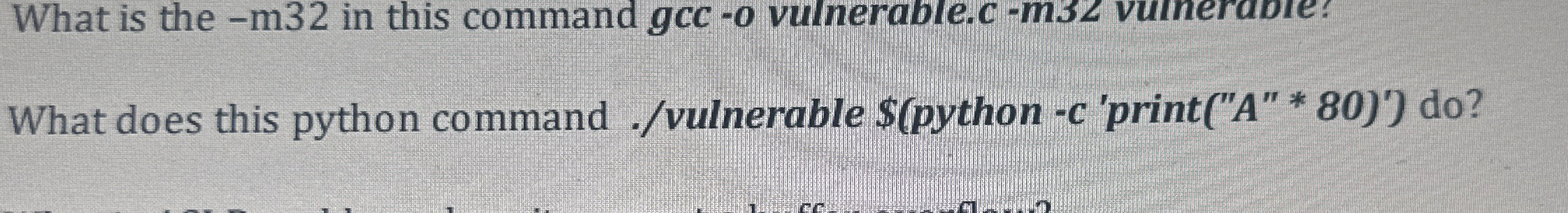 What is the - m 3 2 in this command gcc - o