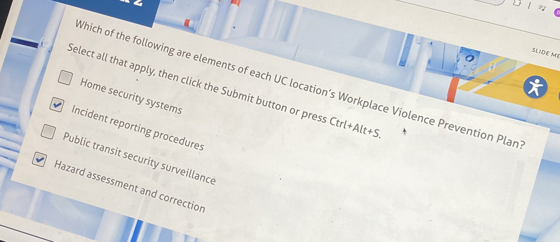 Which of the following are elements of each UC