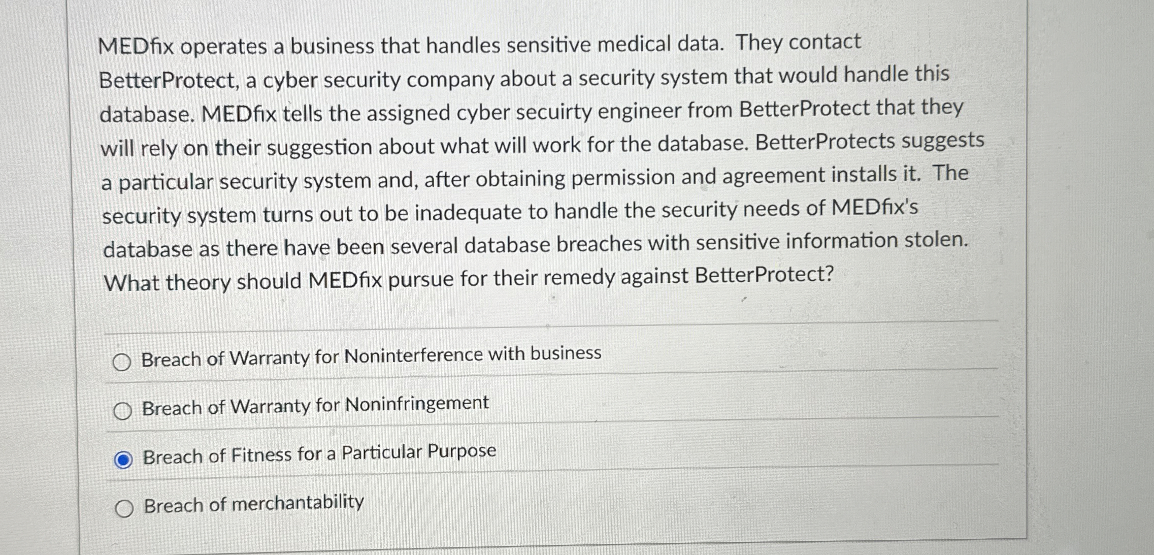 MEDfix operates a business that handles sensitive