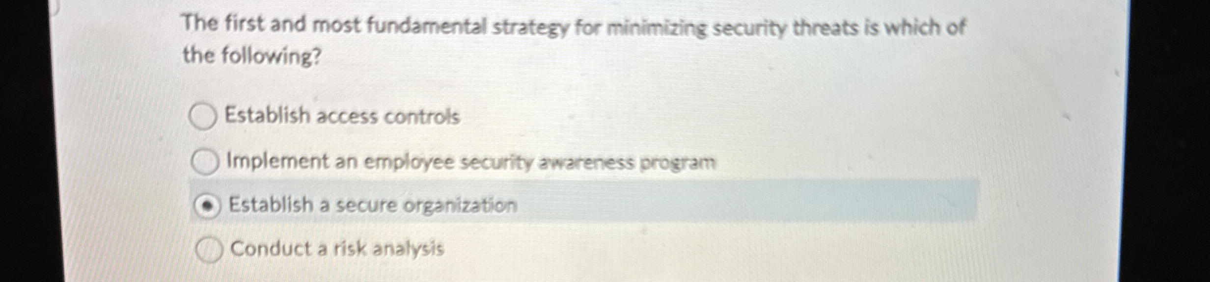 The first and most fundamental strategy for