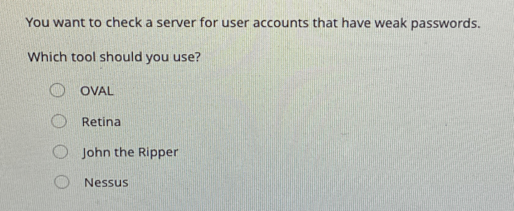 You want to check a server for user accounts that