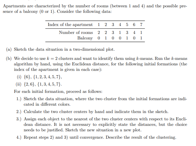Apartments are characterized by the number of