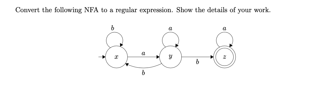 Convert the following NFA to a regular