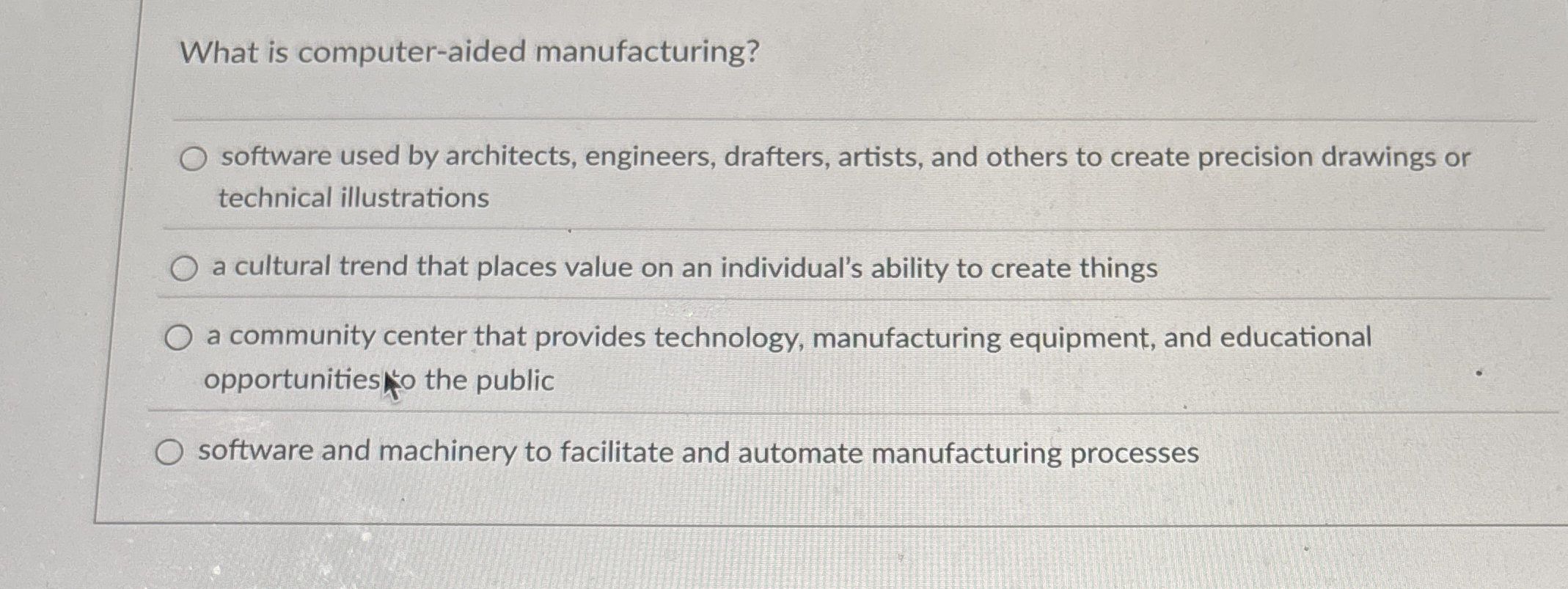 What is computer - aided manufacturing? software