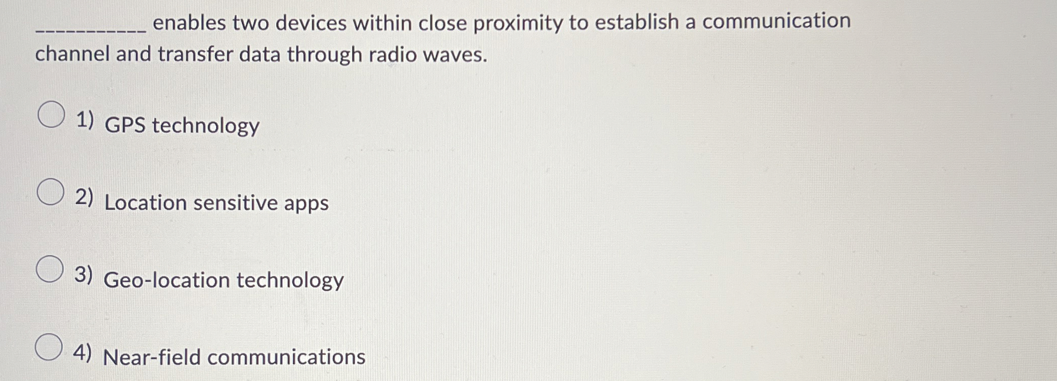 enables two devices within close proximity to