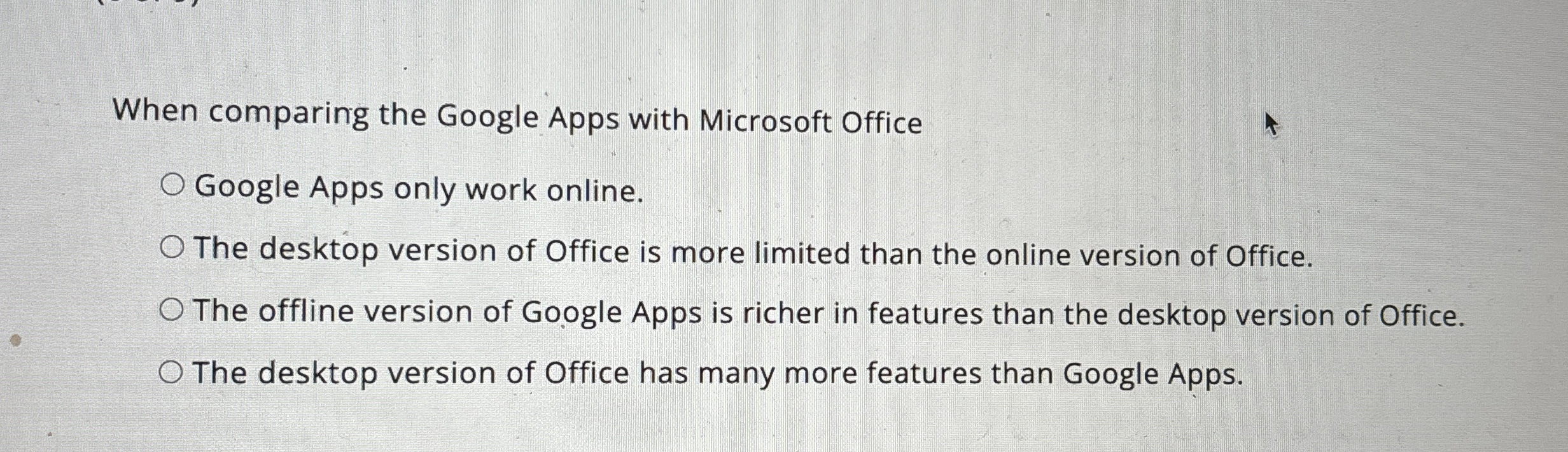When comparing the Google Apps with Microsoft