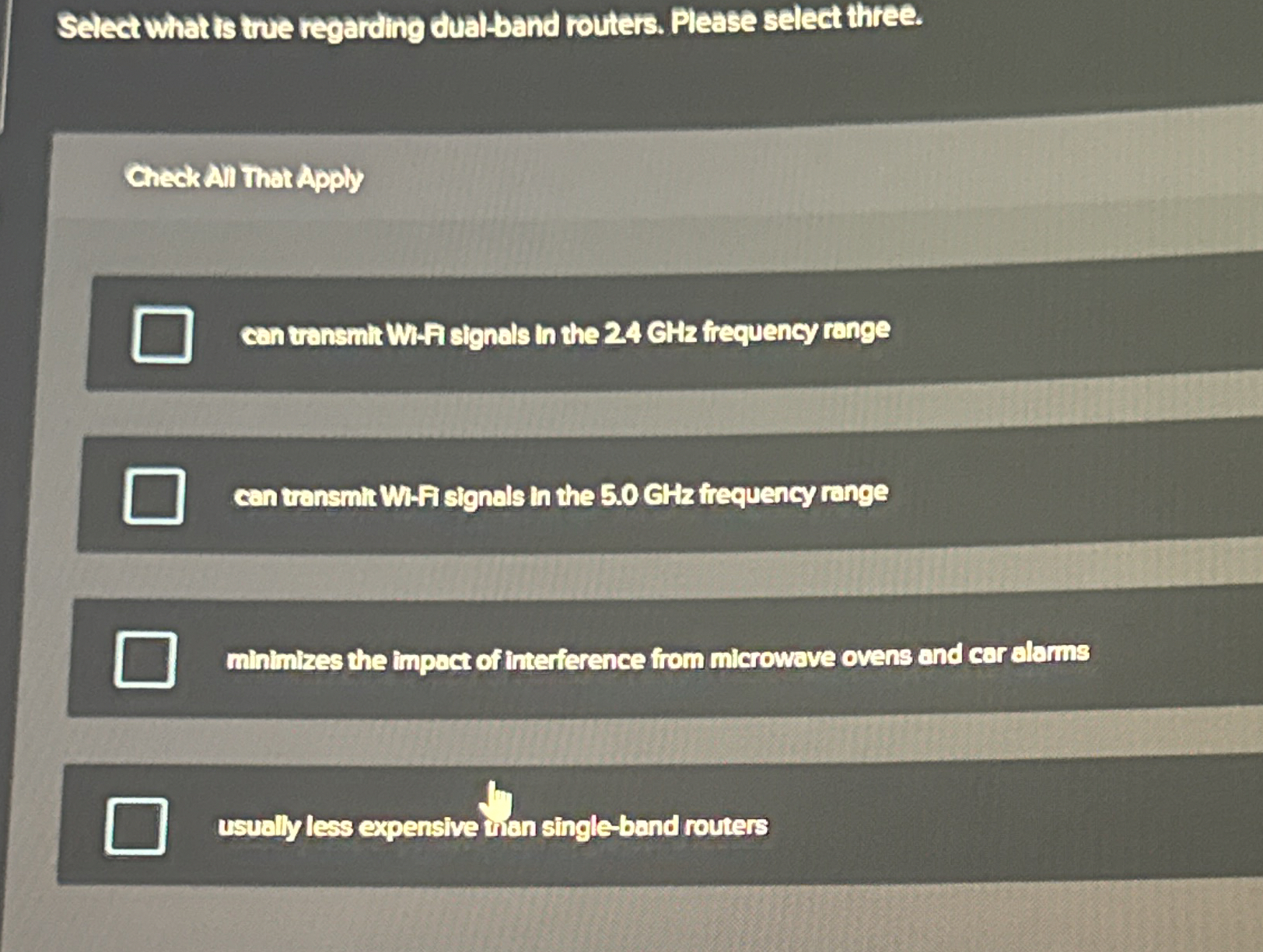 Select what is true regarding dualband routers.