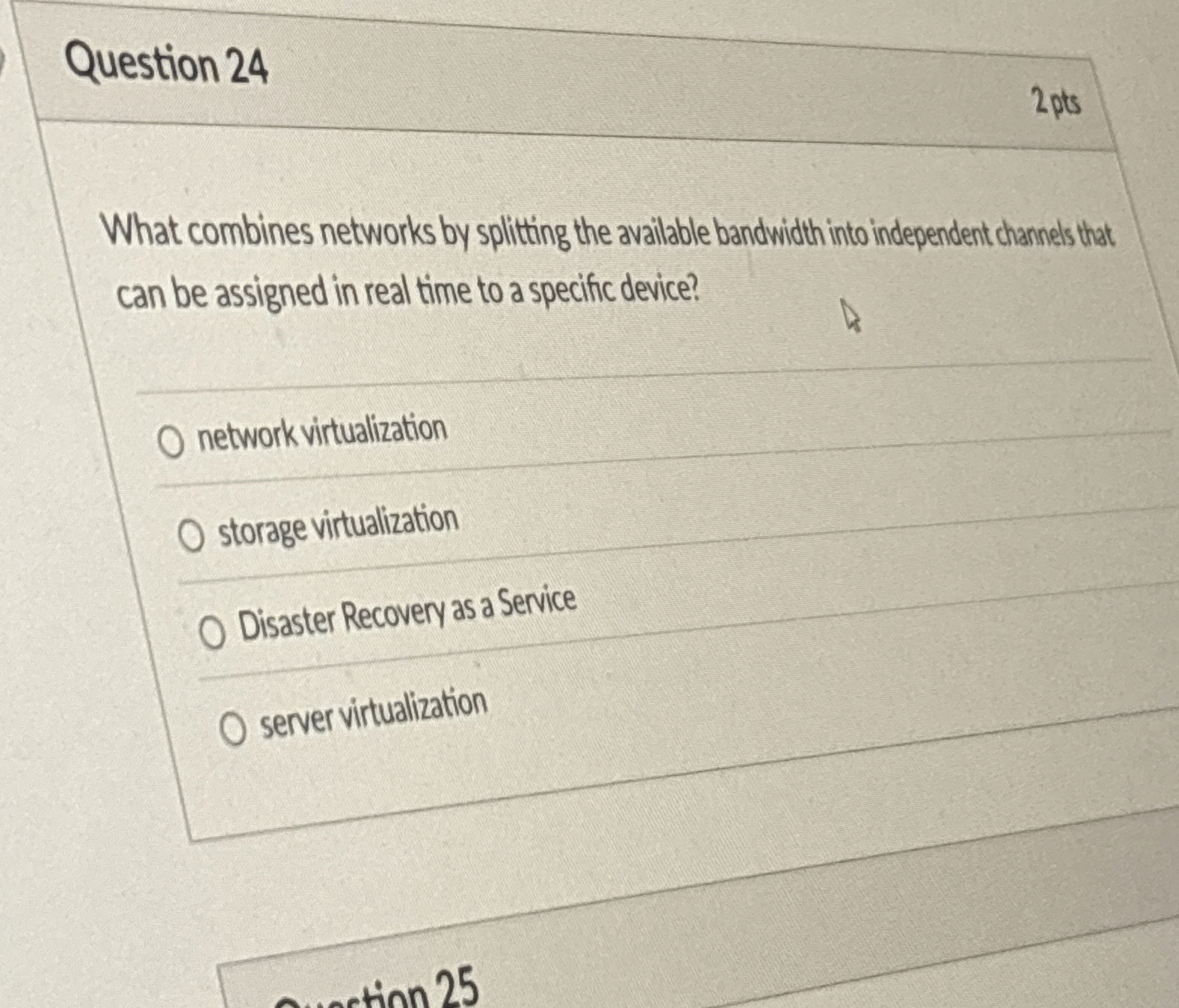 Question 2 4 What combines networks by splitting