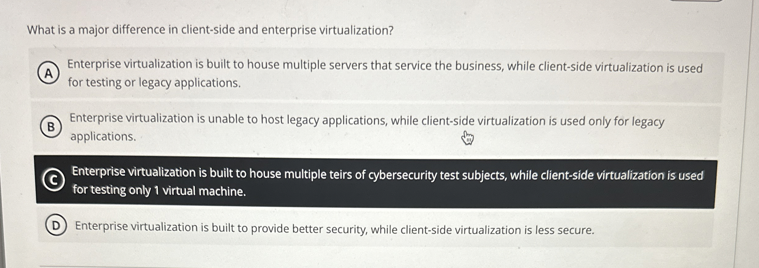 What is a major difference in client - side and
