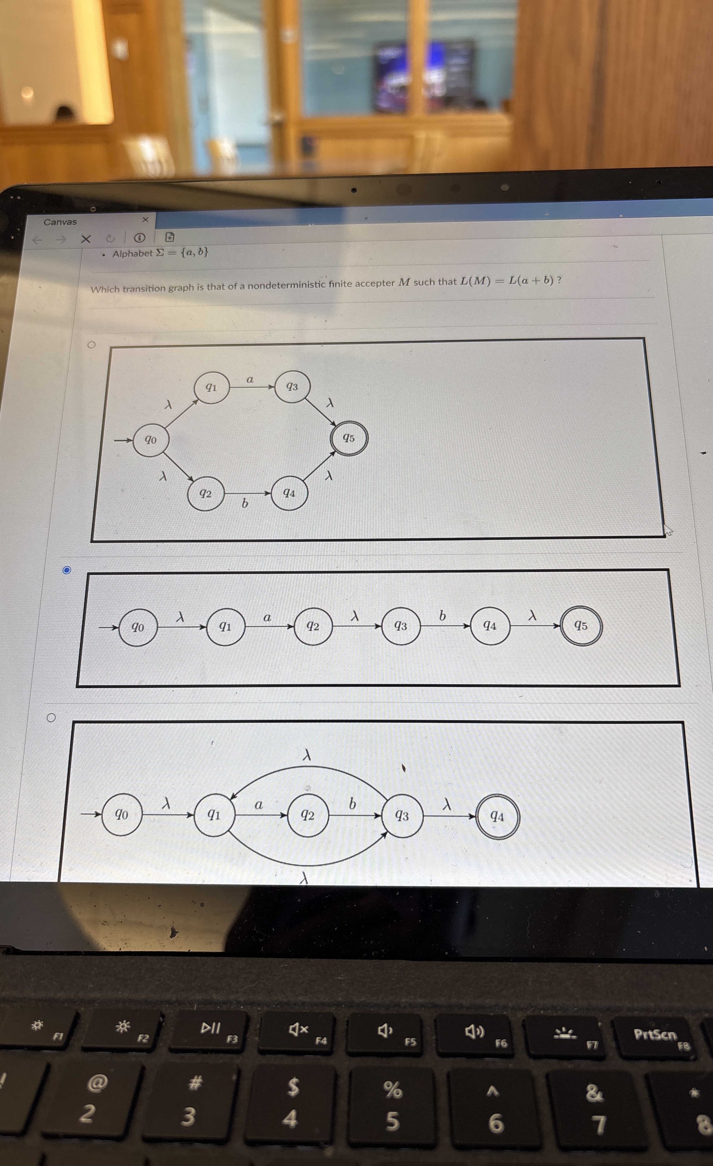 Which transition graph is that of a