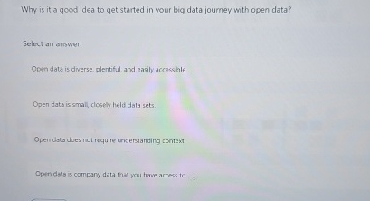 Why is it a good idea to get started in your big