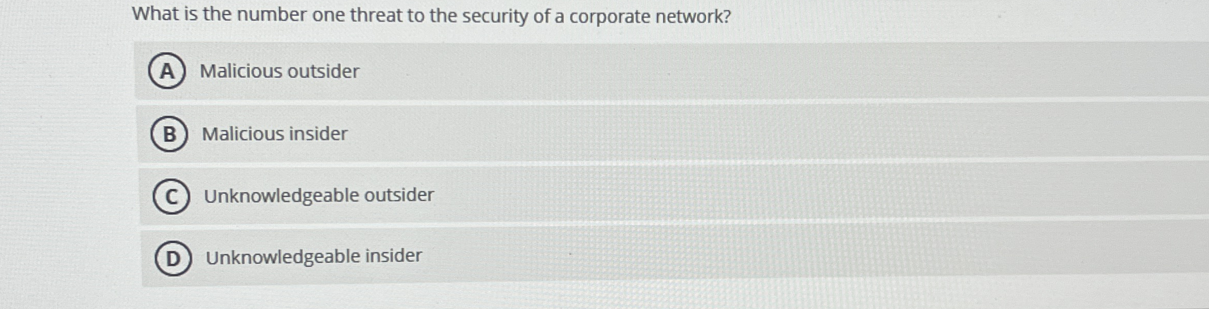 What is the number one threat to the security of