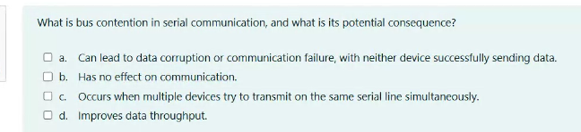 What is bus contention in serial communication,