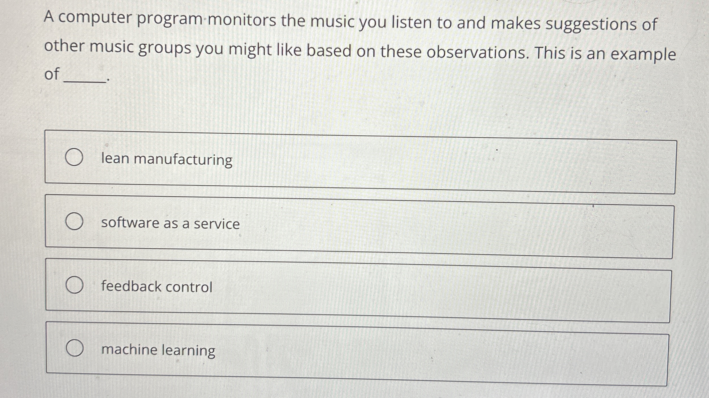 A computer program monitors the music you listen