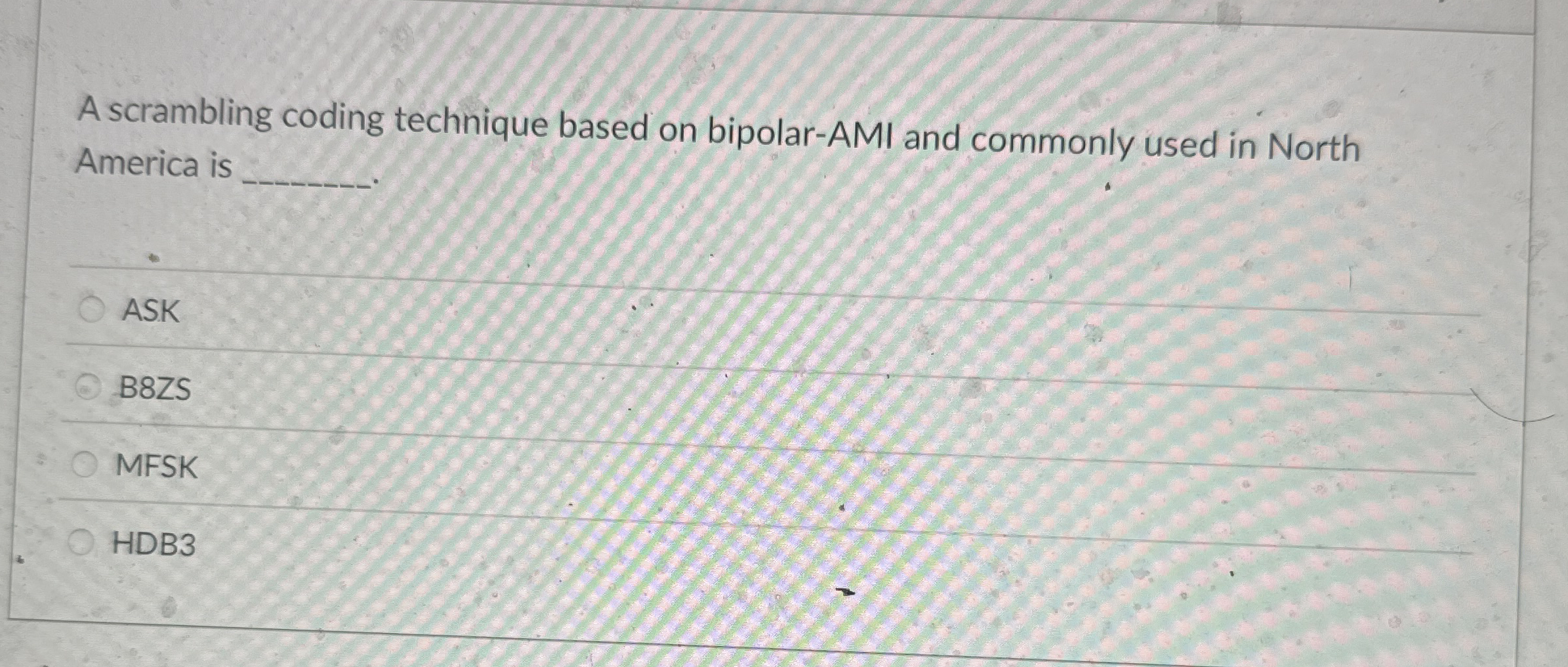 A scrambling coding technique based on bipolar -