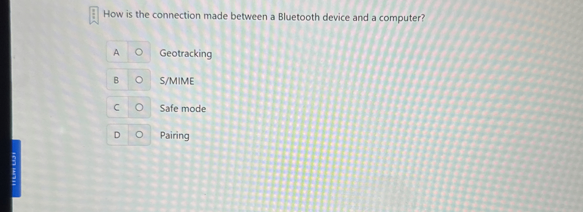 How is the connection made between a Bluetooth