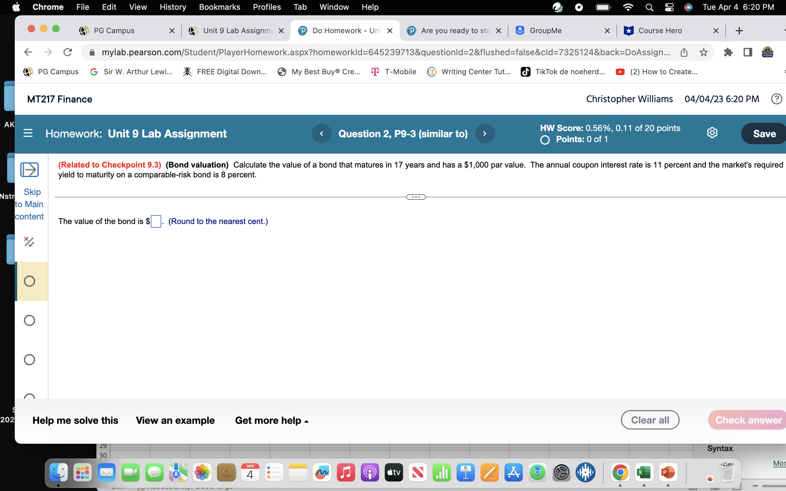 Chrome File Edit View History Bookmarks Profiles