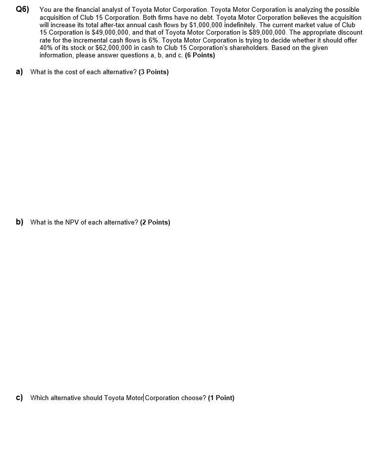 Provide full calculations and explanations for