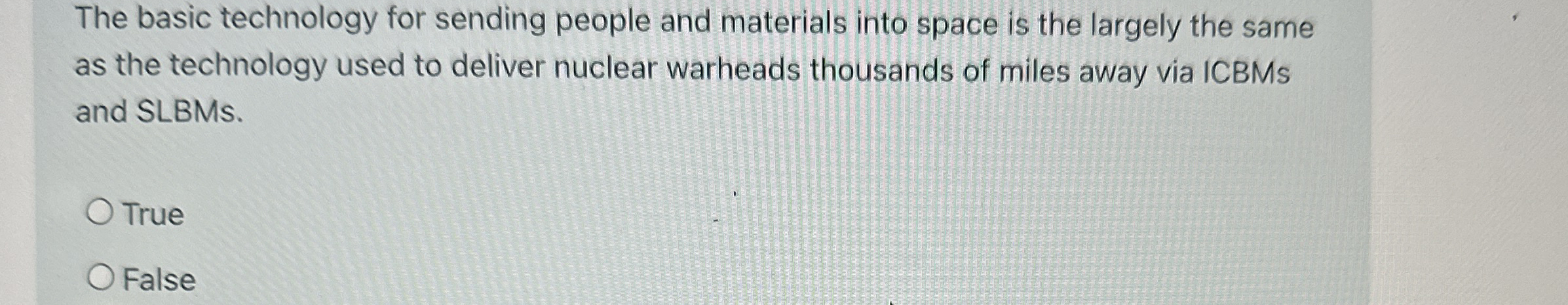 The basic technology for sending people and