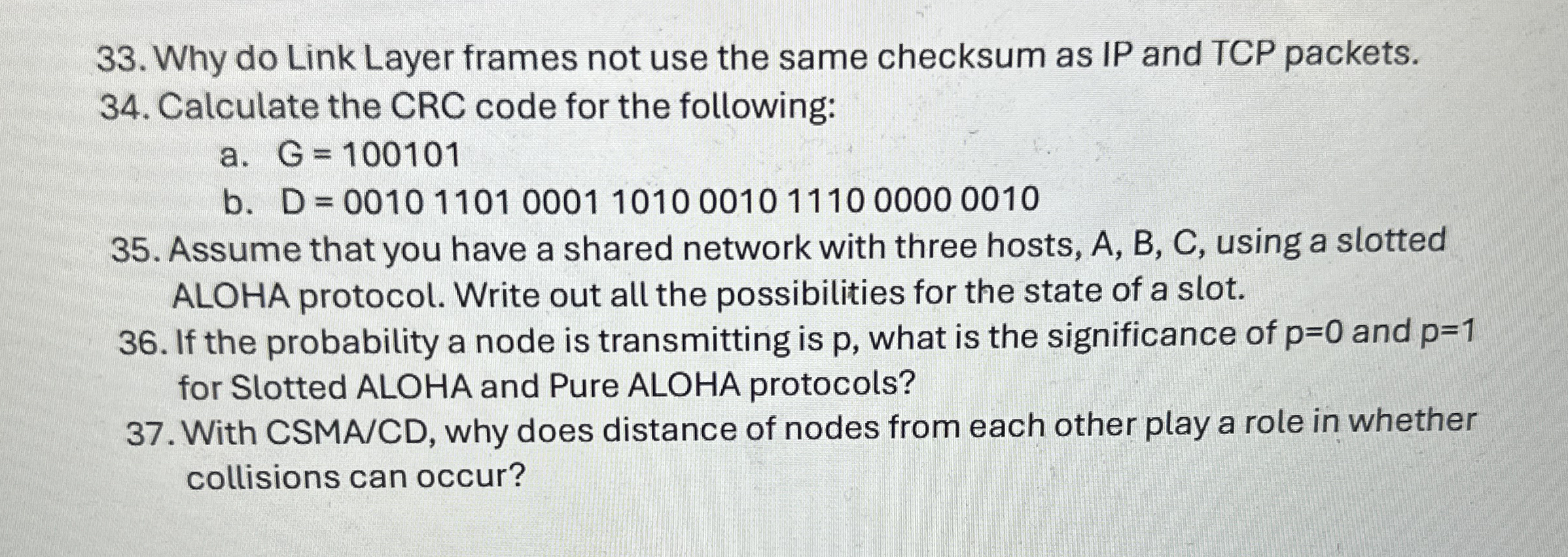 Why do Link Layer frames not use the same