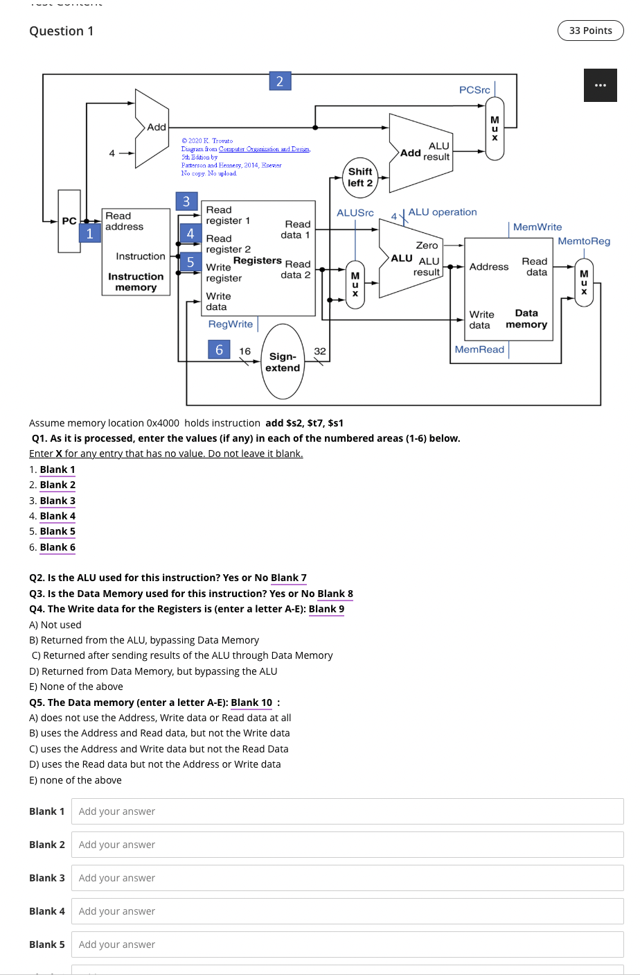 Question 1 3 3 Points Assume memory location 0 x