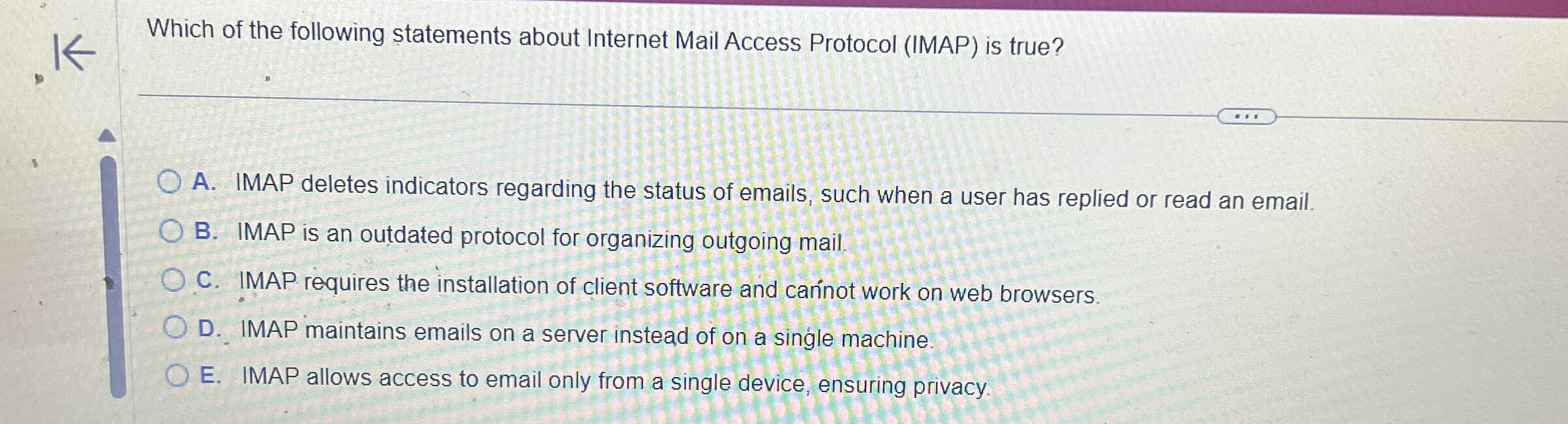 Which of the following statements about Internet