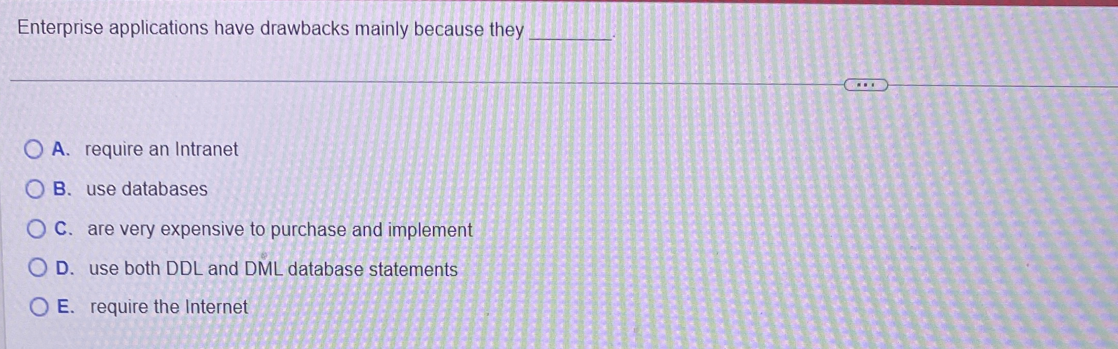 Enterprise applications have drawbacks mainly