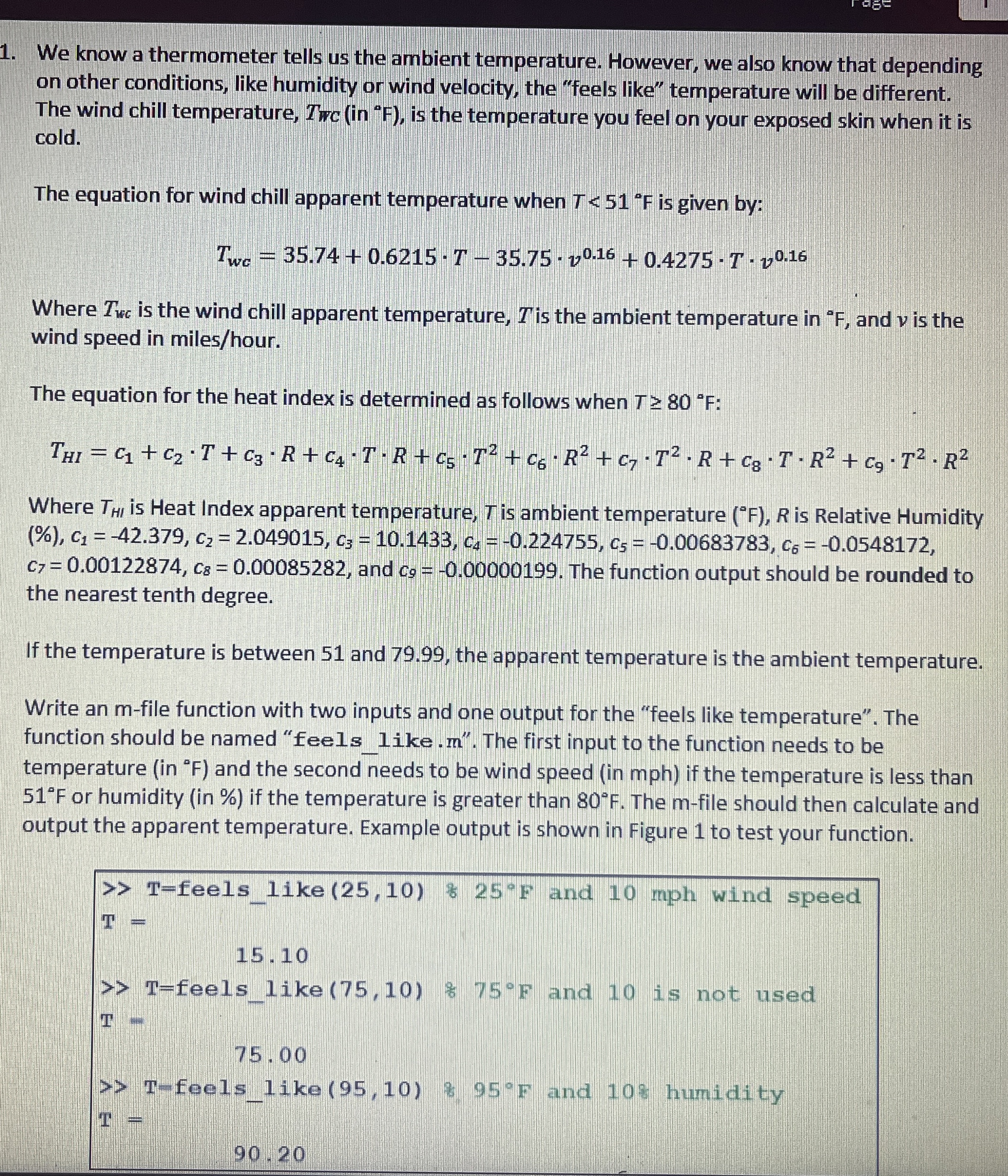 We know a thermometer tells us the ambient