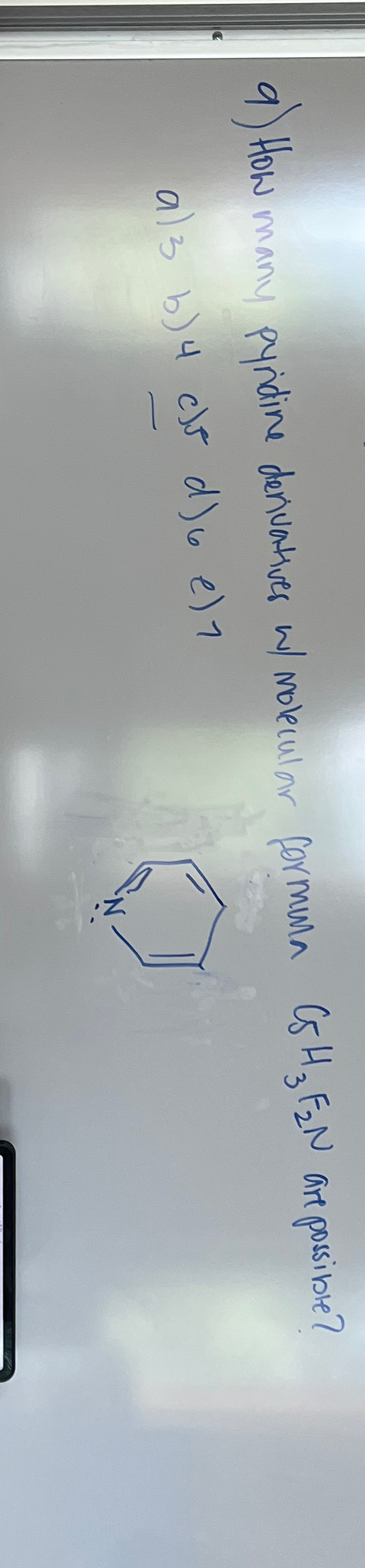 How many pyridine denvatives w / molecular formun