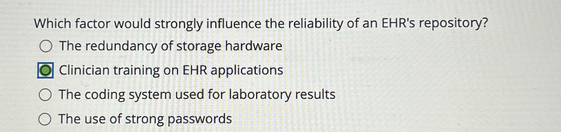 Which factor would strongly influence the