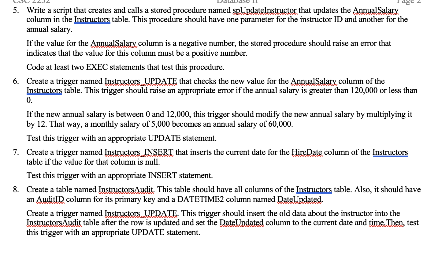 5 . Write a script that creates and calls a