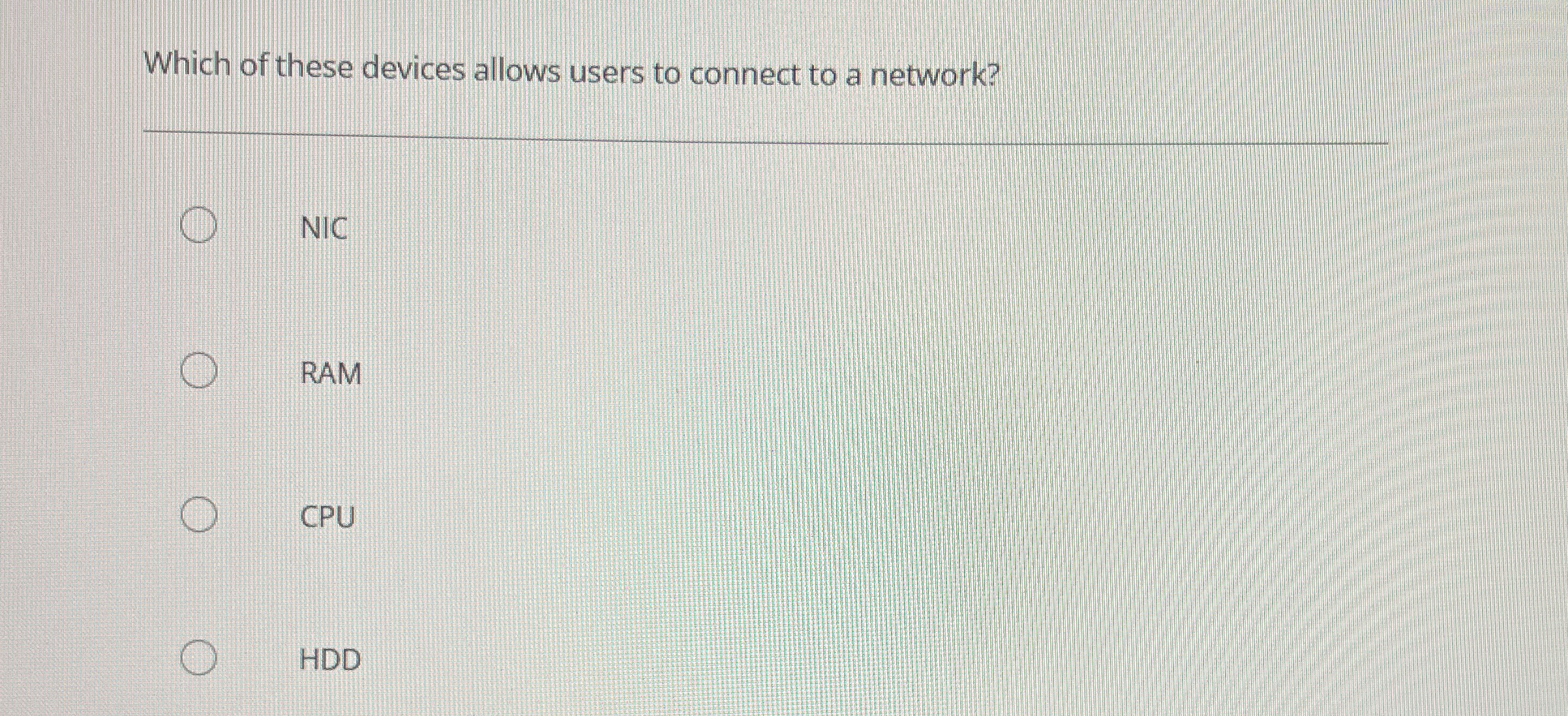 Which of these devices allows users to connect to