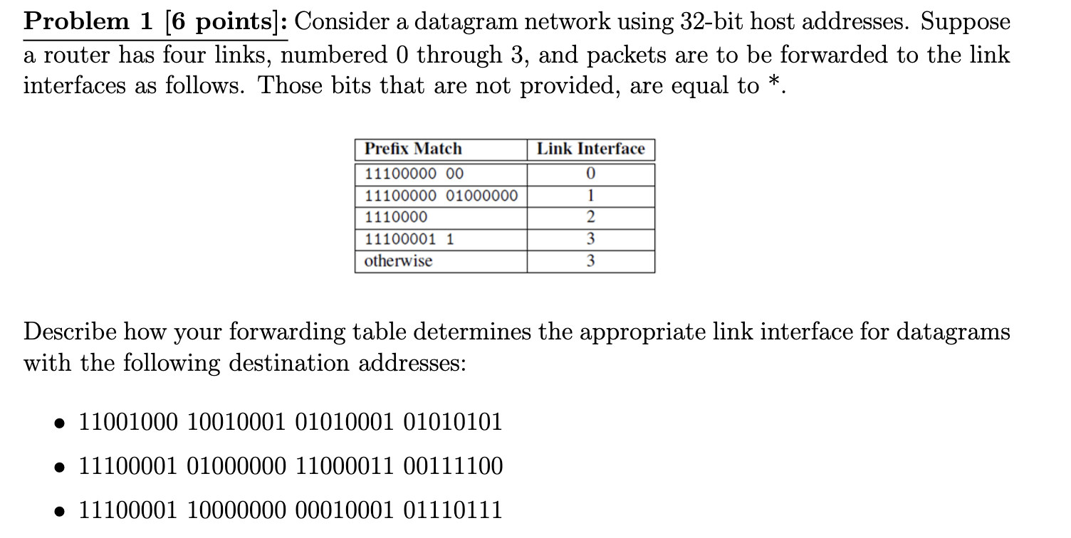 Problem 1 [ \ ( \ mathbf { 6 } \ ) points ] :