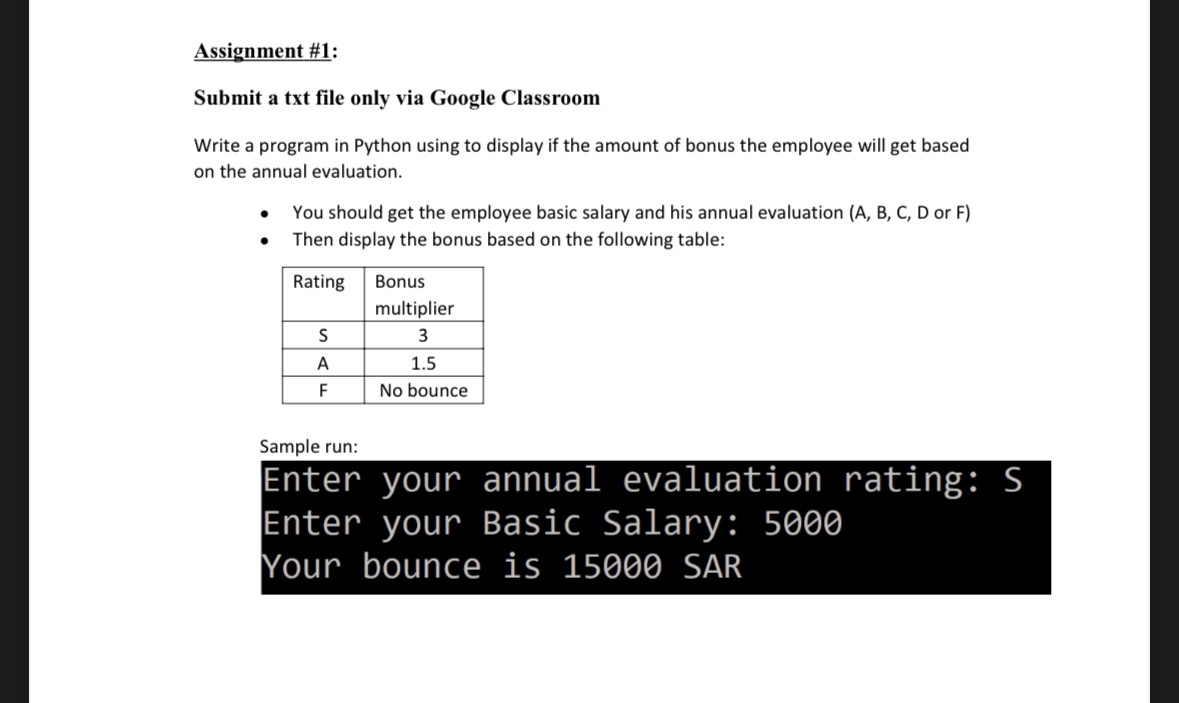 Assignment # 1 : solve it with simple steps and