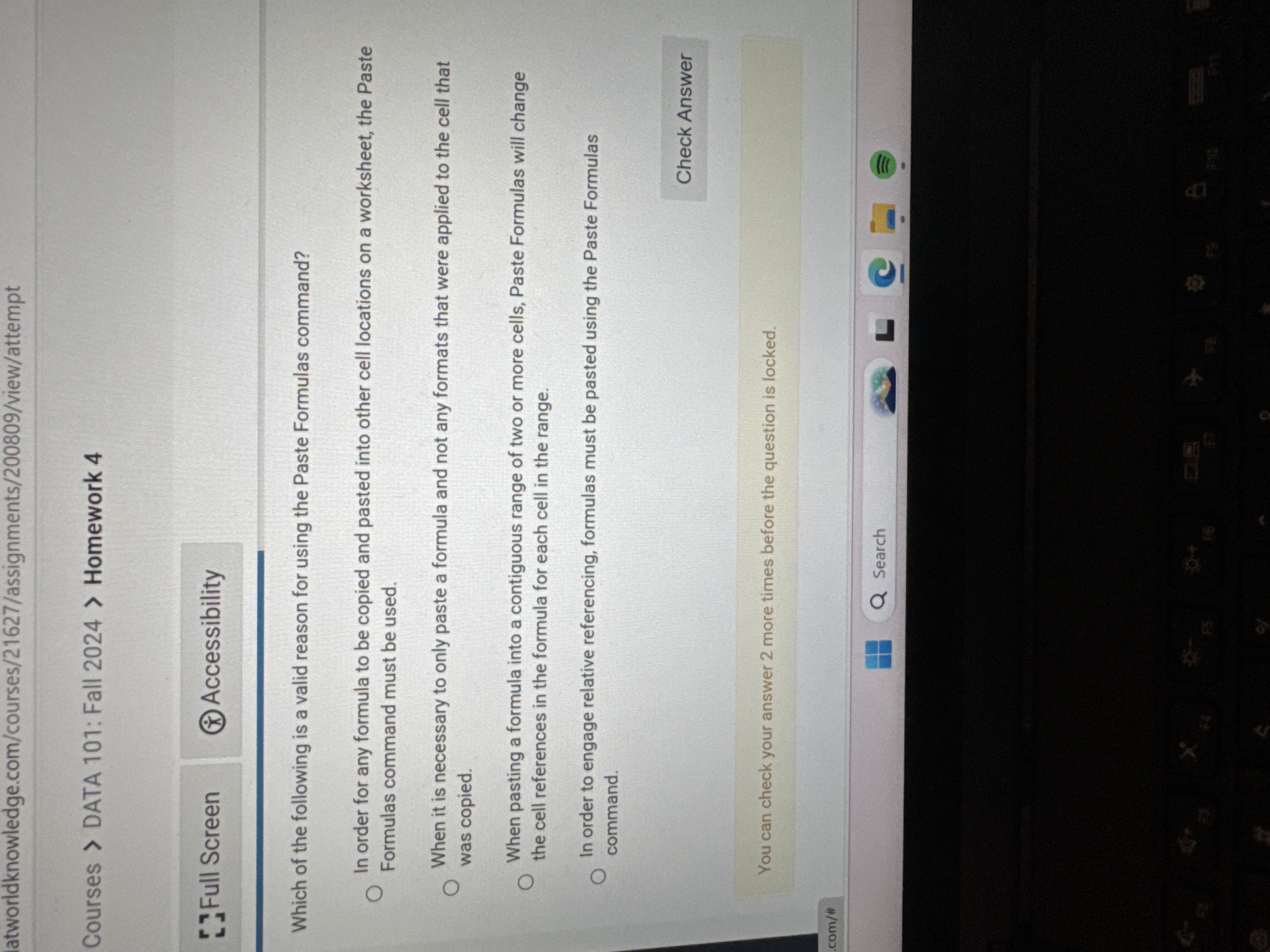 Which of the following is a valid reason for